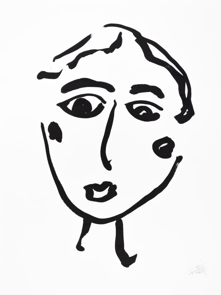 Abstract Human Face by Mette Rix — canvas wall art