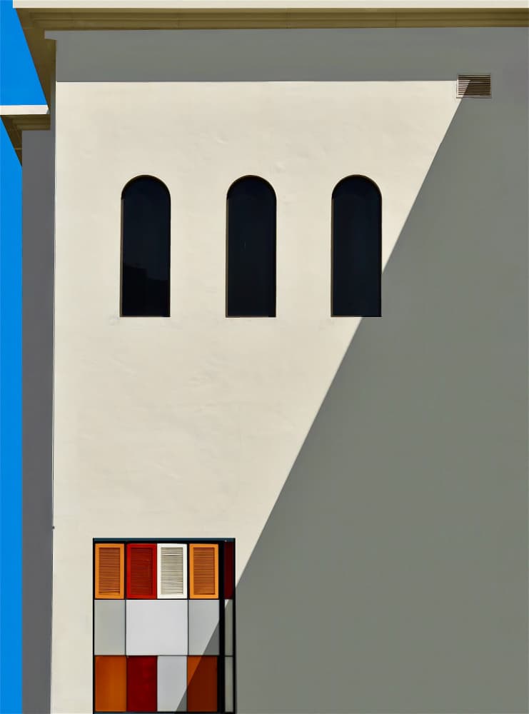 Modern Facade Shadow Play by Arnon Orbach — canvas wall art