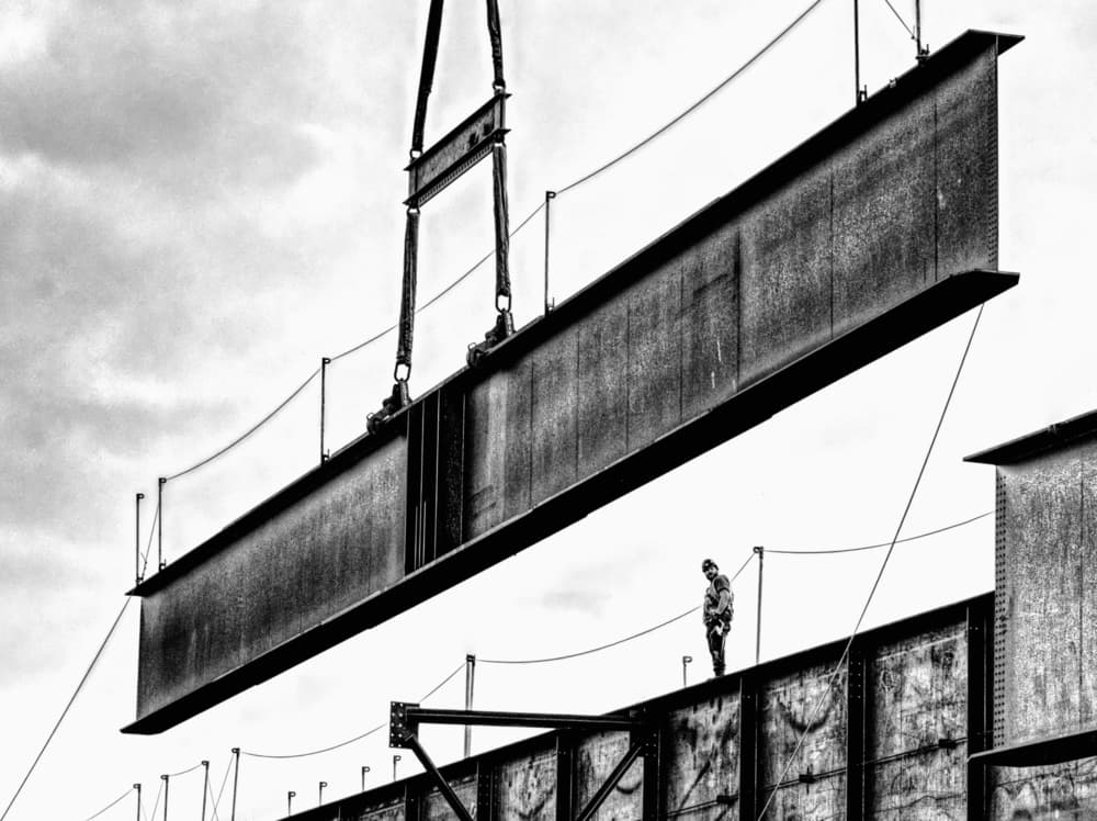 High Steel Construction by Patrick Compagnucci — canvas wall art