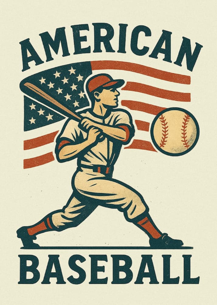 American Baseball Player by Pictufy Studio IV — canvas wall art