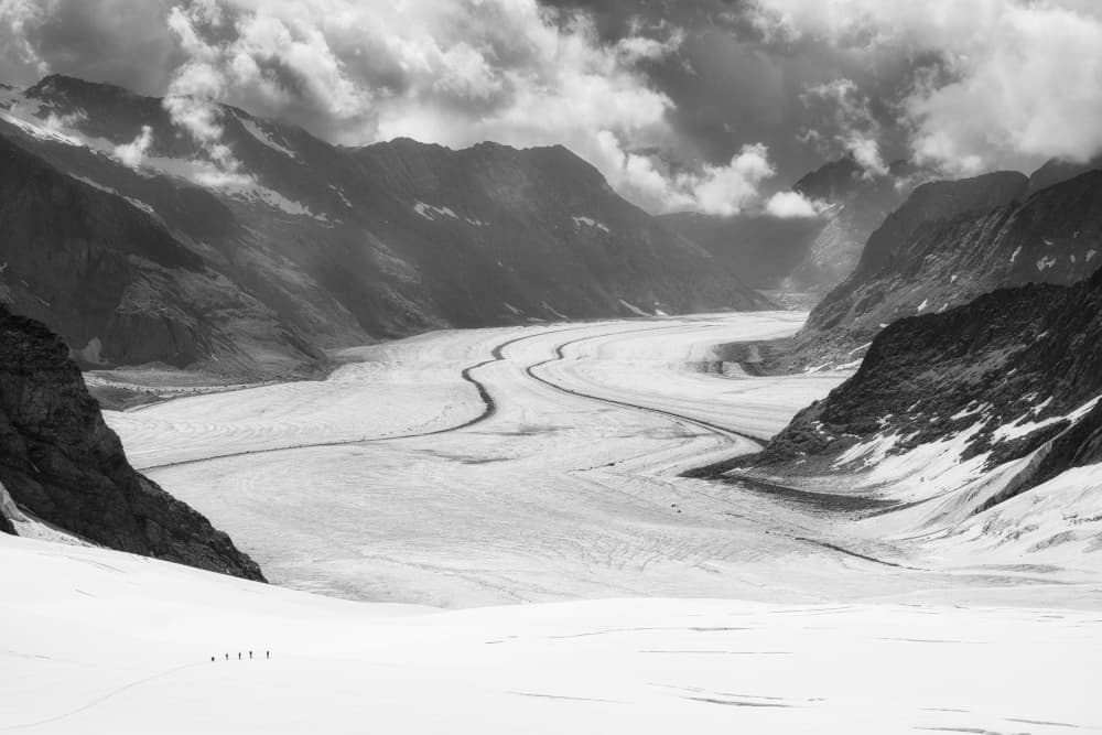 Majestic Glacier Valley by Oskar Baglietto — canvas wall art
