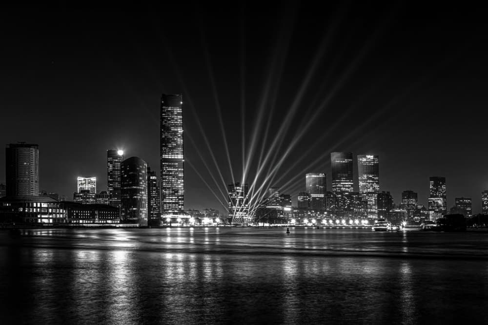 Dramatic City Lights by Jiahong Zeng — canvas wall art