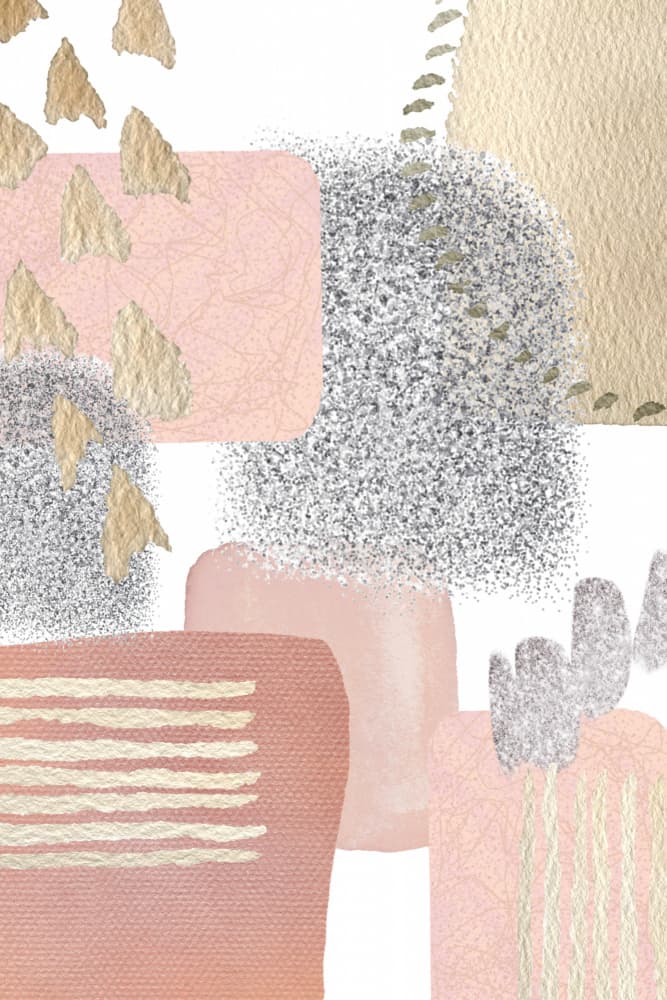 Shimmering Abstract Shapes by Sally Ann Moss — canvas wall art