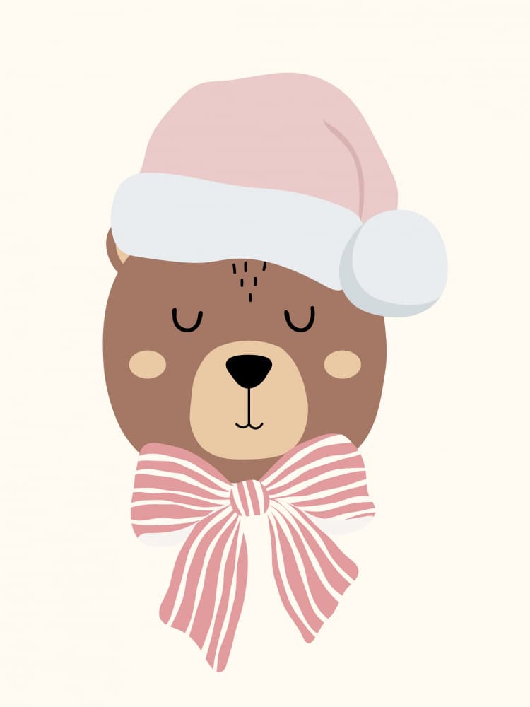 Baby Bear Pink Hat by Mathieu jeuf — canvas wall art