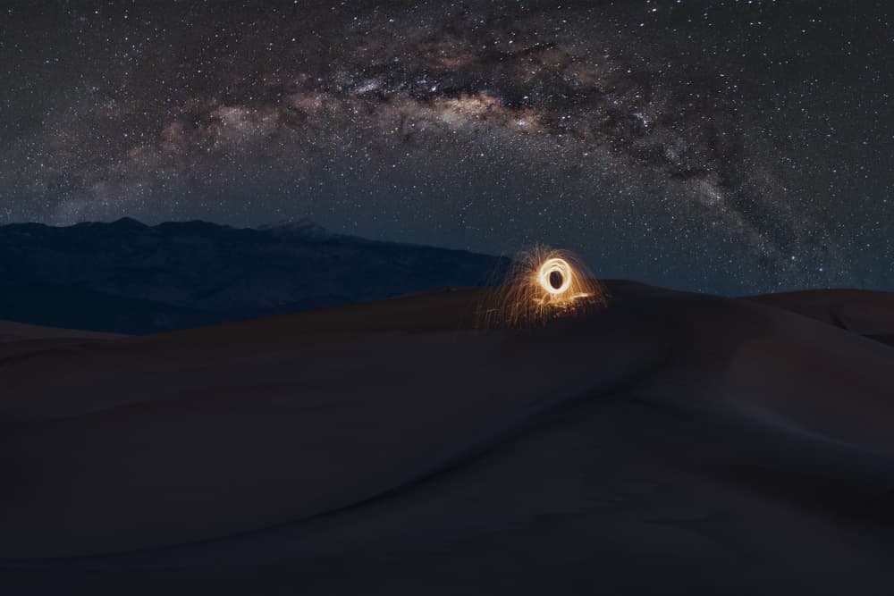 Cosmic Desert Light by Jay Zhu — canvas wall art