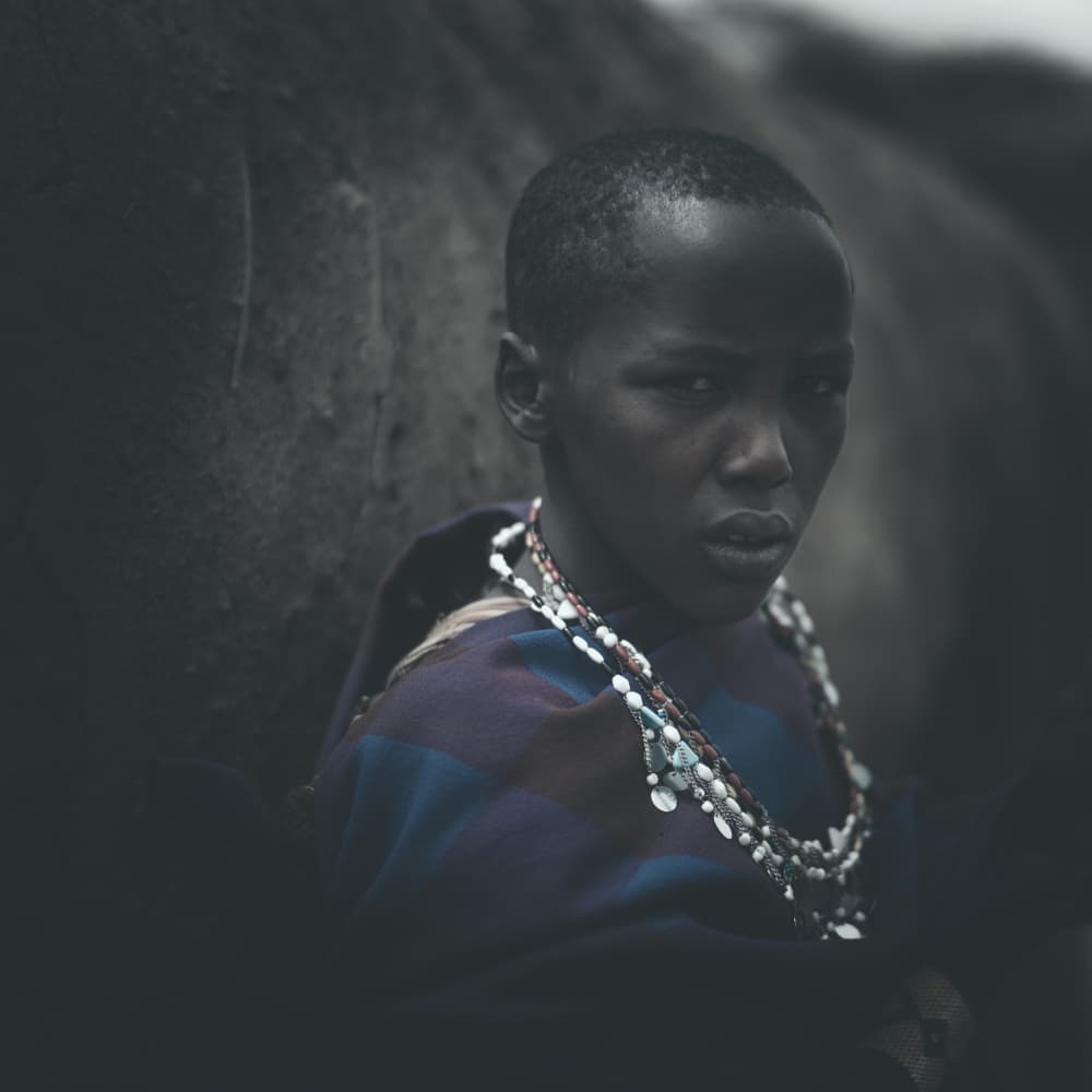 Maasai Child Portrait by Soheb Akhtar — canvas wall art