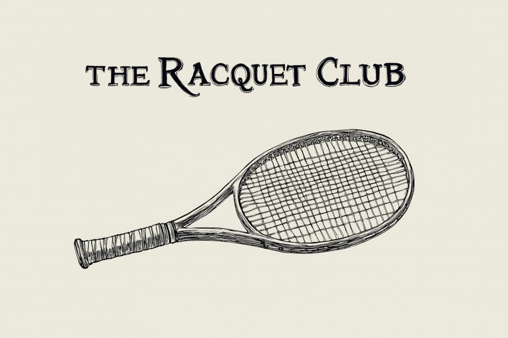 Vintage Tennis Racquet by Melloi Art Prints — canvas wall art
