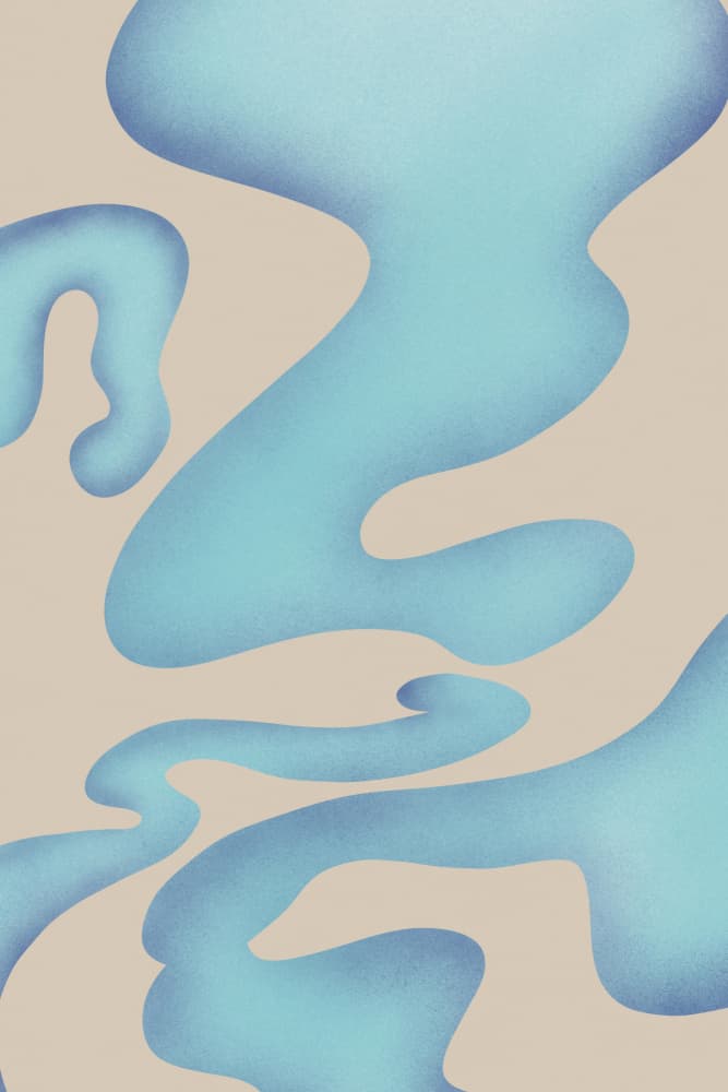 Calm Fluid Shapes by Little Dean — canvas wall art