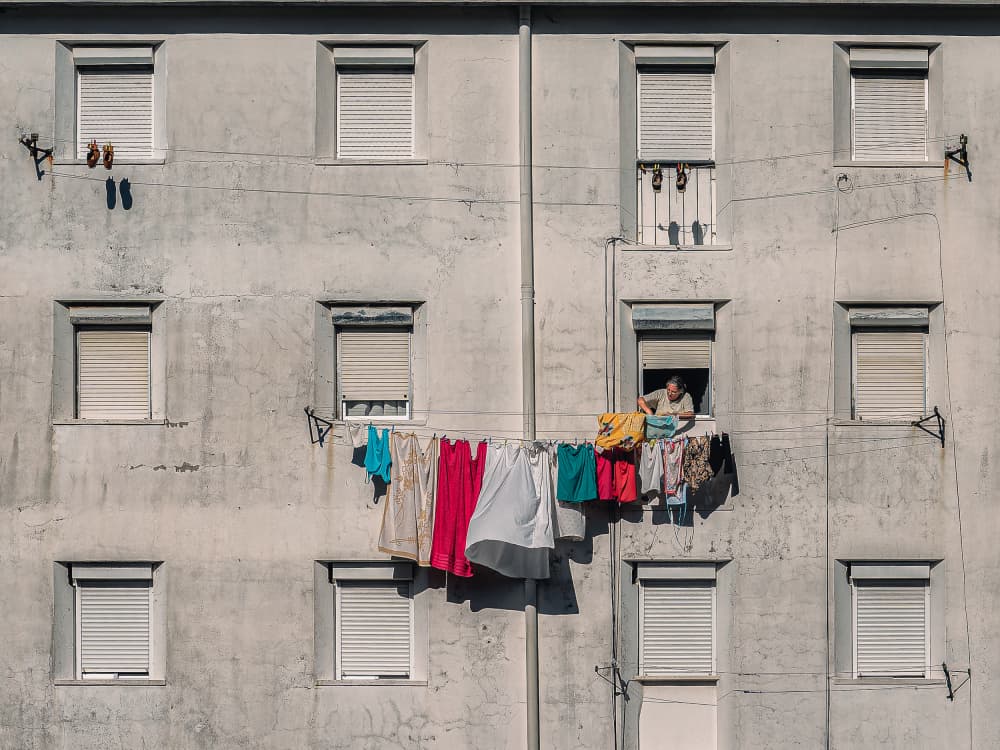 Colorful City Laundry by Andy Bauer — canvas wall art