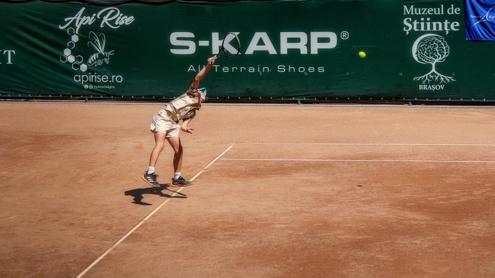 Focused Tennis Serve by Nicolae  Stefanel Rusu — canvas wall art