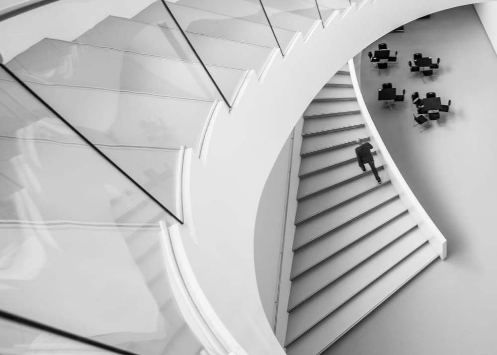 Modern Spiral Ascent by Michiko Ôtomo — canvas wall art