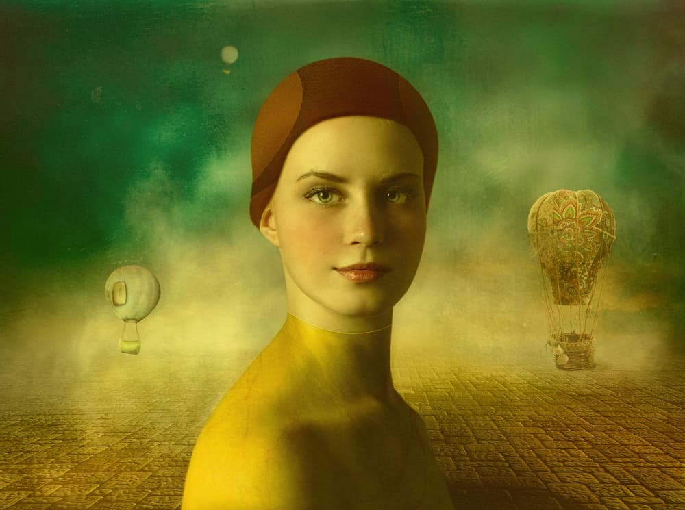 Whimsical Balloon Gaze by Svetlana Melik-Nubarova — canvas wall art