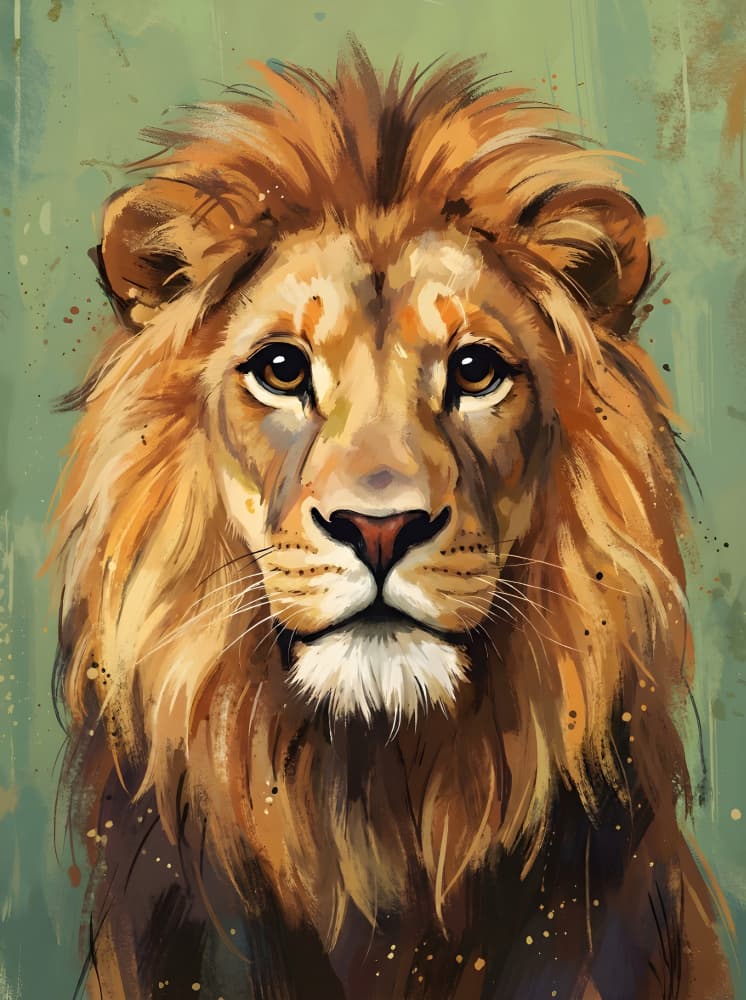Majestic Lion Gaze by HUGO — canvas wall art
