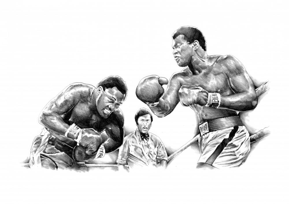 Intense Boxing Action by Kulik — canvas wall art