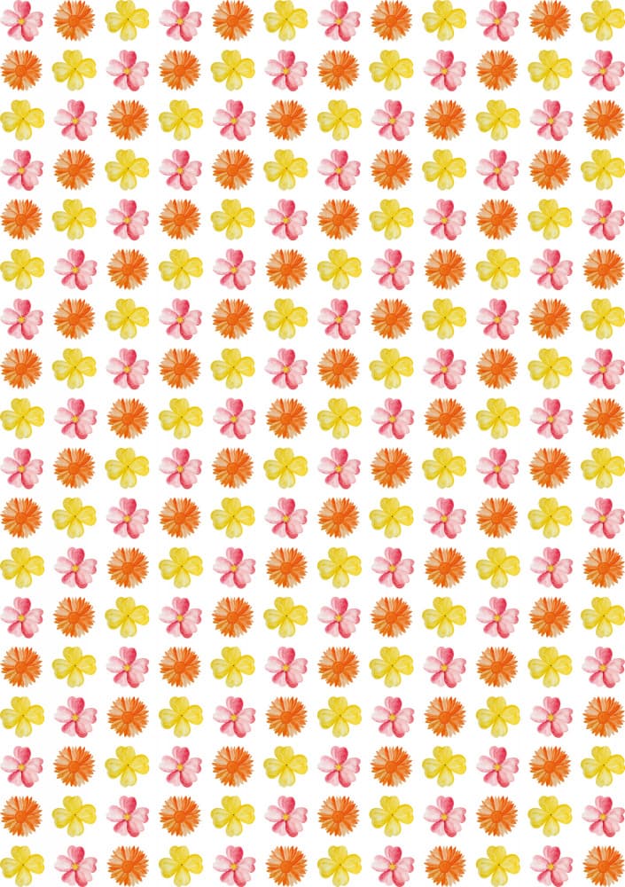 Colorful Floral Pattern by kathrinmay — canvas wall art