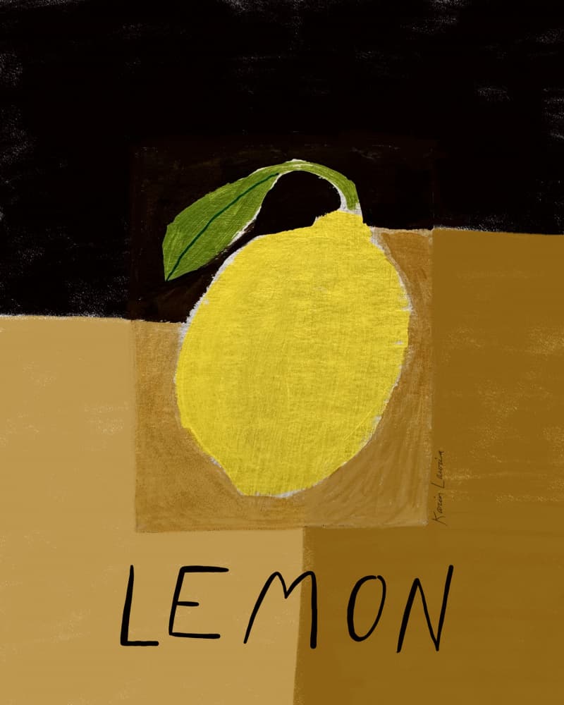 Textured Yellow Lemon