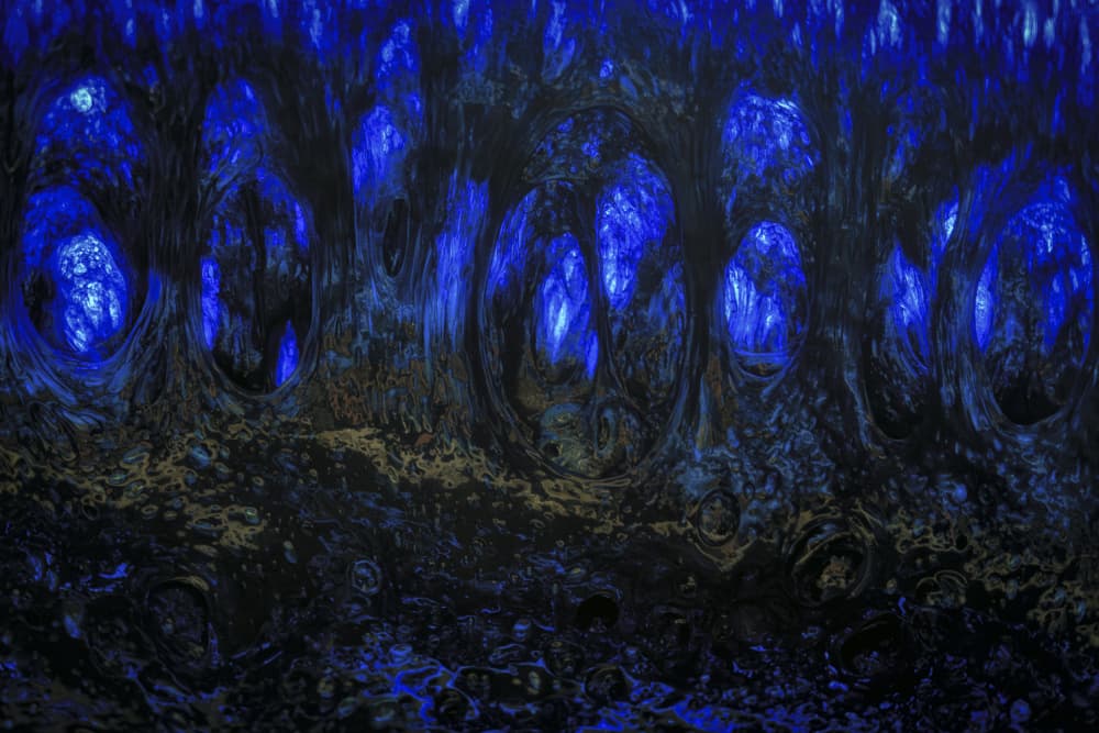 Dark Blue Glow by Satoshi Hatsumori — canvas wall art