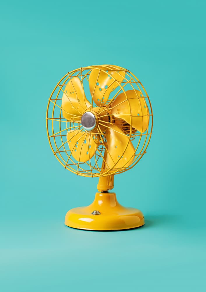 Retro Yellow Fan by Artem Pozdniakov — canvas wall art