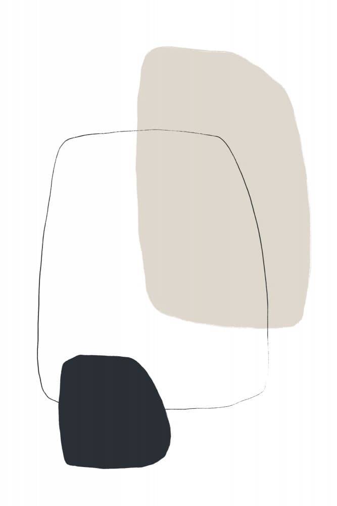 Organic Shapes In Neutral Tones by uplusmestudio — canvas wall art