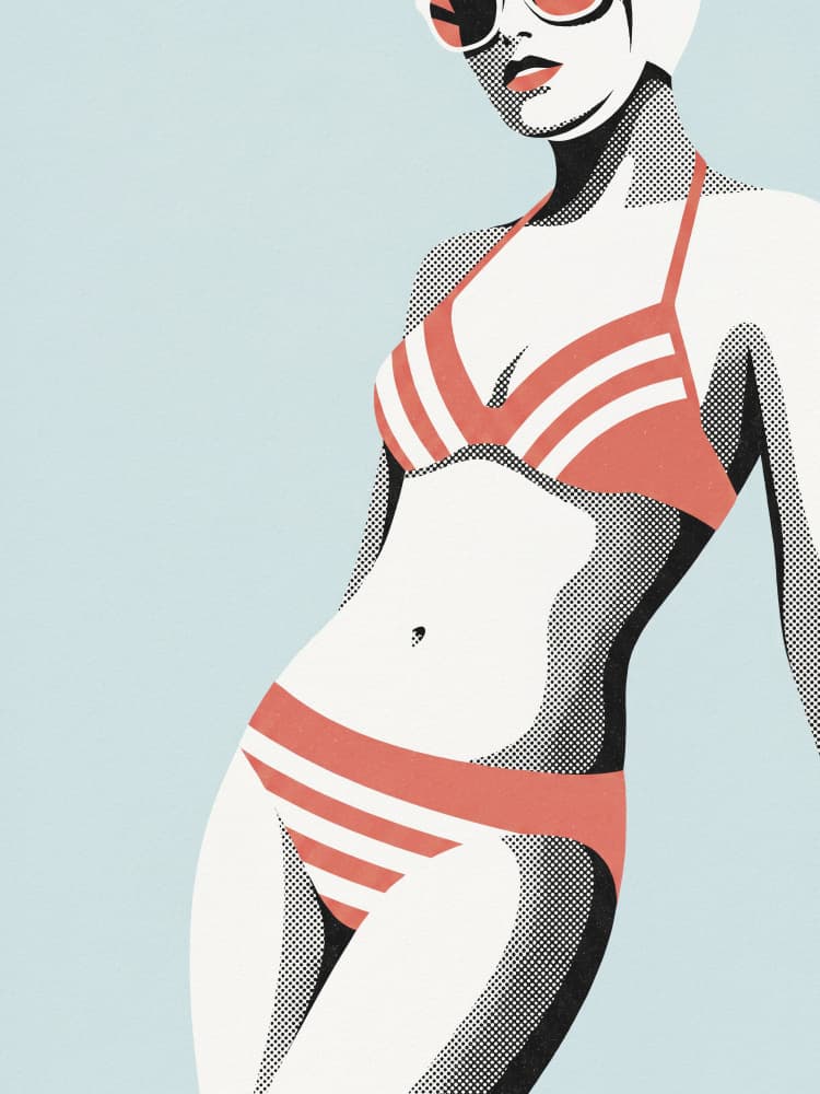Pop Art Swimmer by Andreas Magnusson — canvas wall art