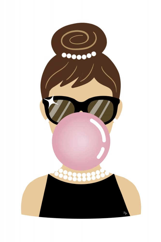 Pearls and Bubblegum by Martina — canvas wall art