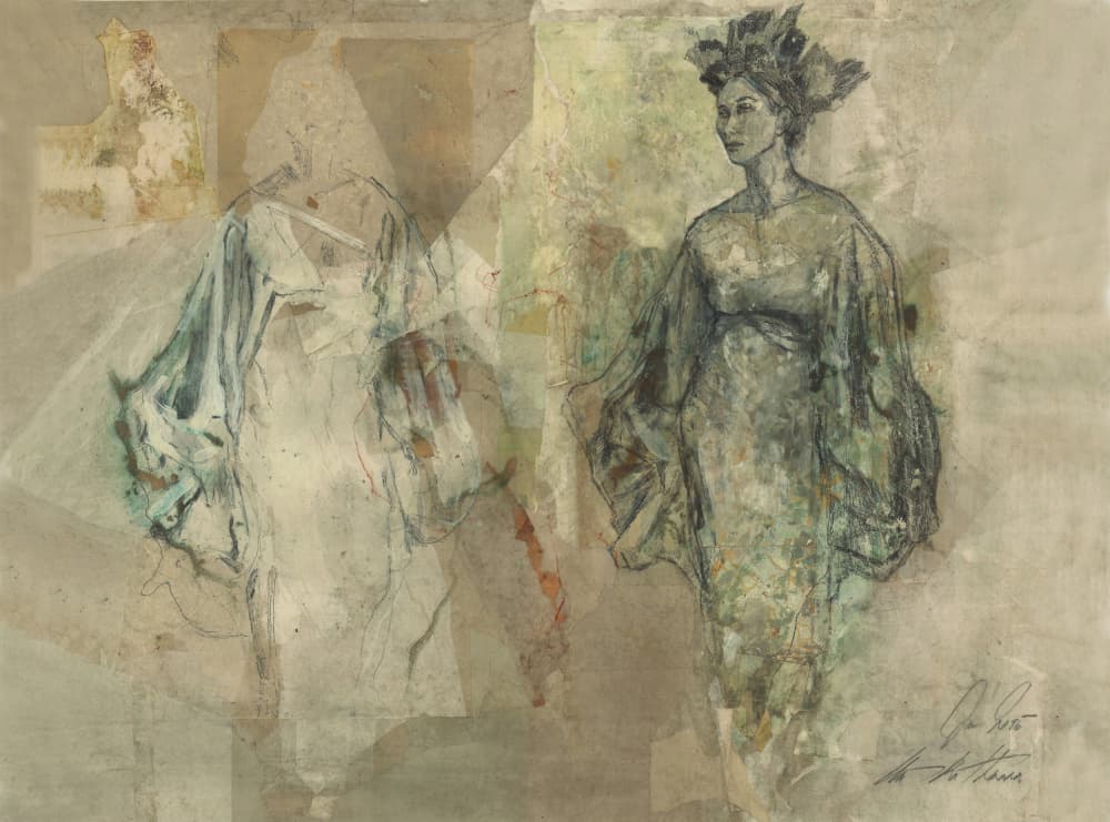 Ethereal Flowing Woman by Ute Rathmann — canvas wall art