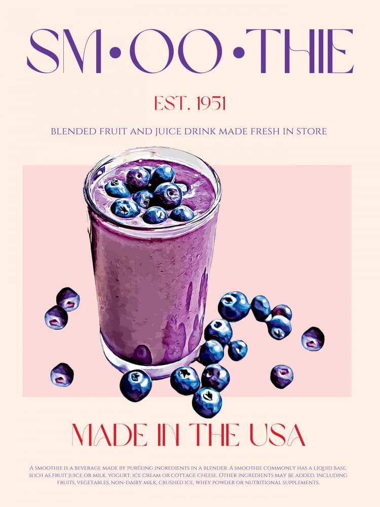 Vibrant Berry Smoothie by Nazma Khokhar — canvas wall art