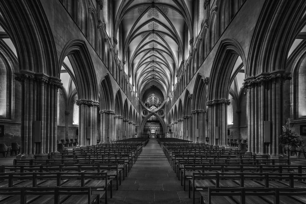 Gothic Cathedral Interior by Patrick Aurednik — canvas wall art