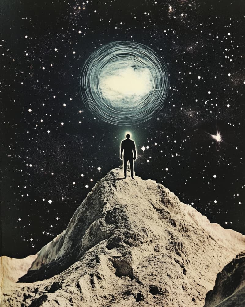Man Under Cosmic Light by Samantha Hearn — canvas wall art