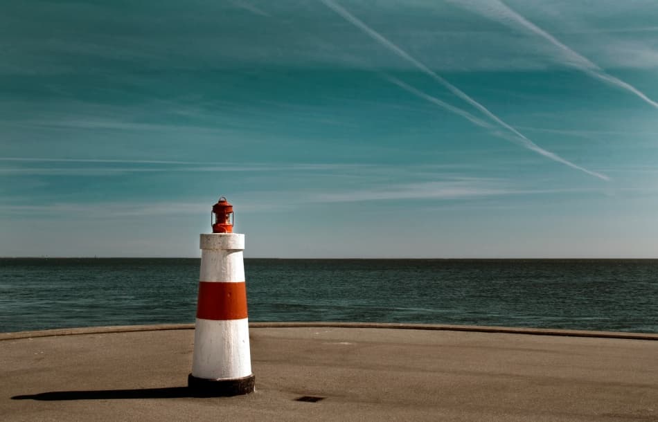 Coastal Lighthouse Horizon by Niels Christian Wulff — canvas wall art