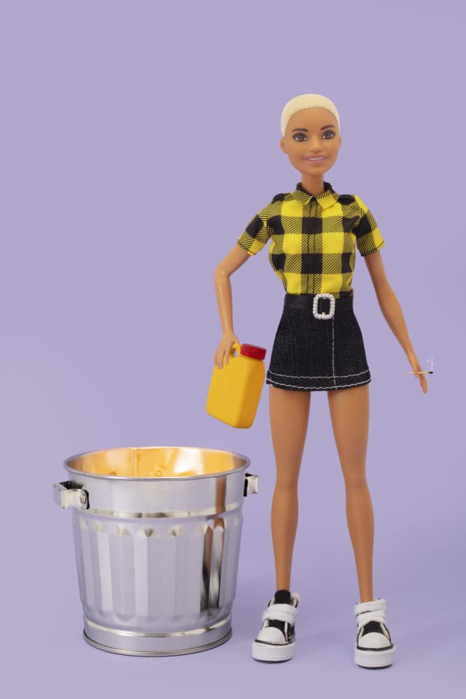 Barbie Popcorn Trash by Julia Ramiro — canvas wall art