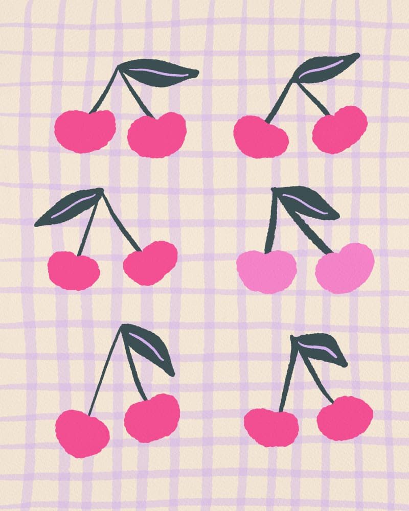 Playful Pink Cherries