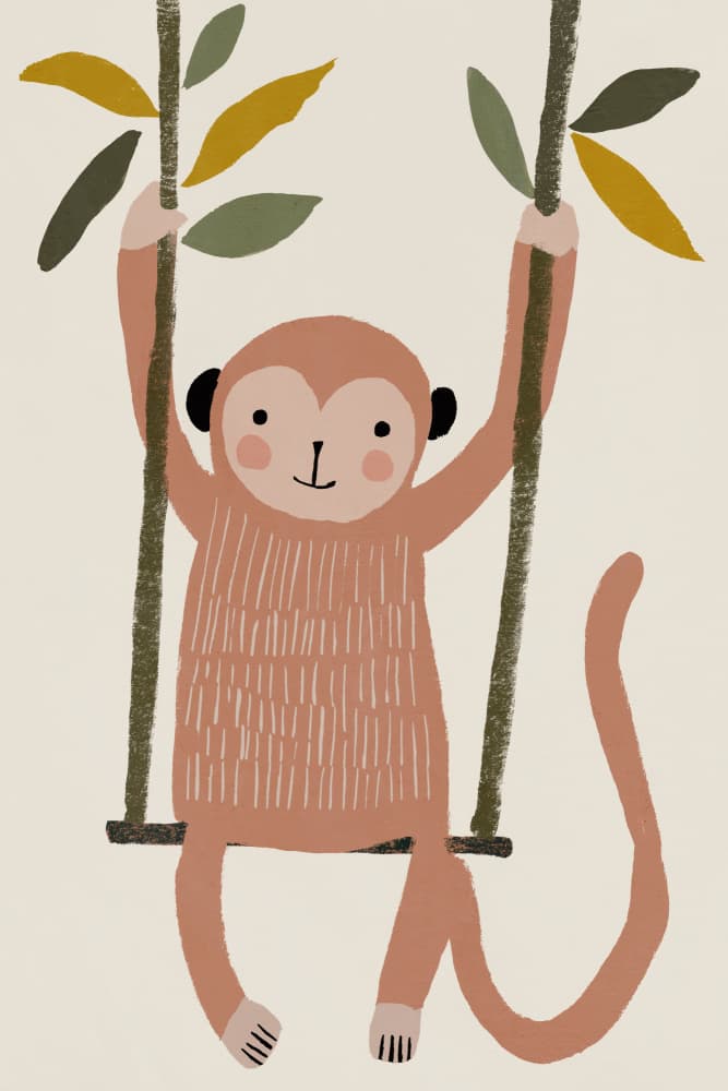Swingingmonkey by Treechild — canvas wall art