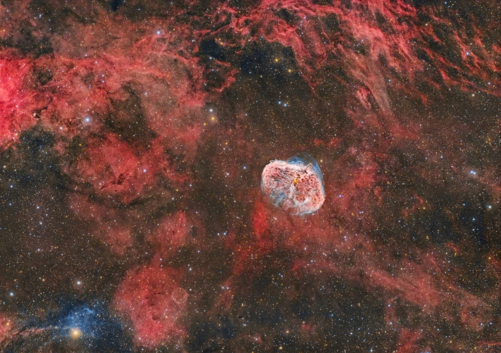 Glowing Space Nebula by Rosa María Rodríguez — canvas wall art