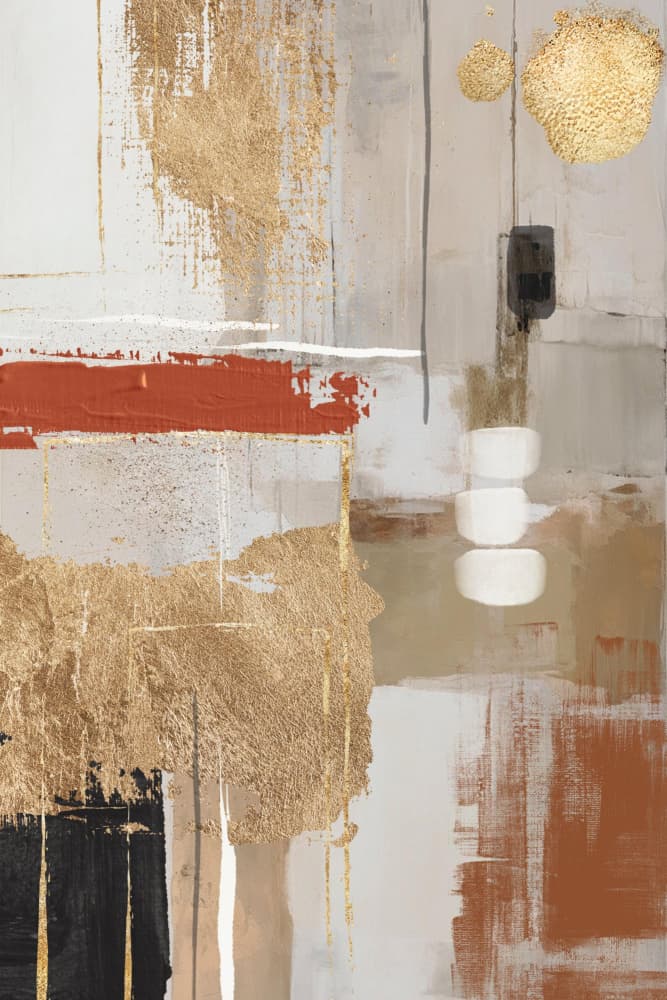 Earthy Gold Abstract by Sally Ann Moss — canvas wall art