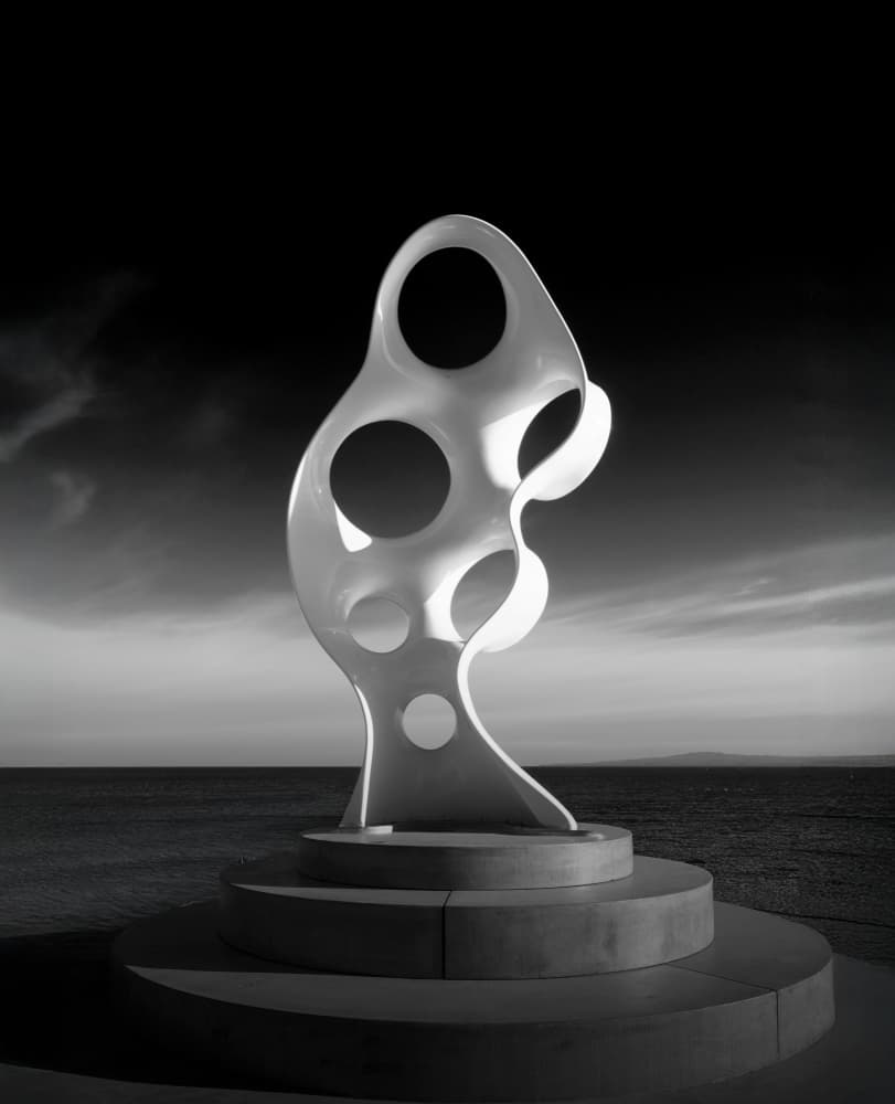 White Ocean Sculpture by Erik Engström — canvas wall art
