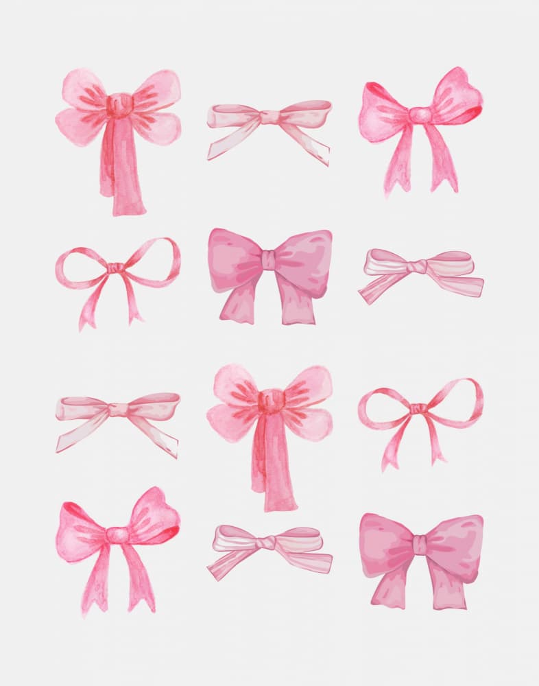 Sweet Watercolor Bows by Jolly and Dash — canvas wall art