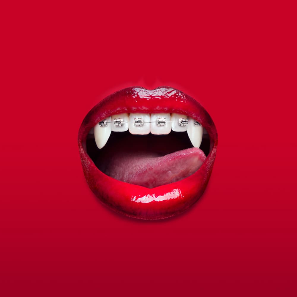 Modern Vampire Smile by Artem Pozdniakov — canvas wall art