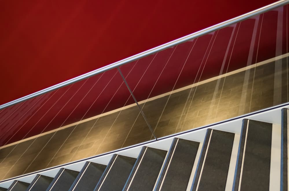 Red Architectural Lines by Jaap Koer — canvas wall art