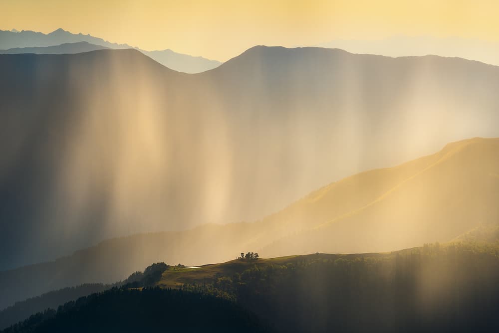 Ethereal Mountain Rain by Szabo Zsolt Andras — canvas wall art