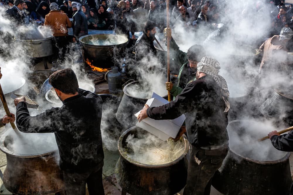 Communal Cooking Ritual by Mohammadreza Momeni — canvas wall art