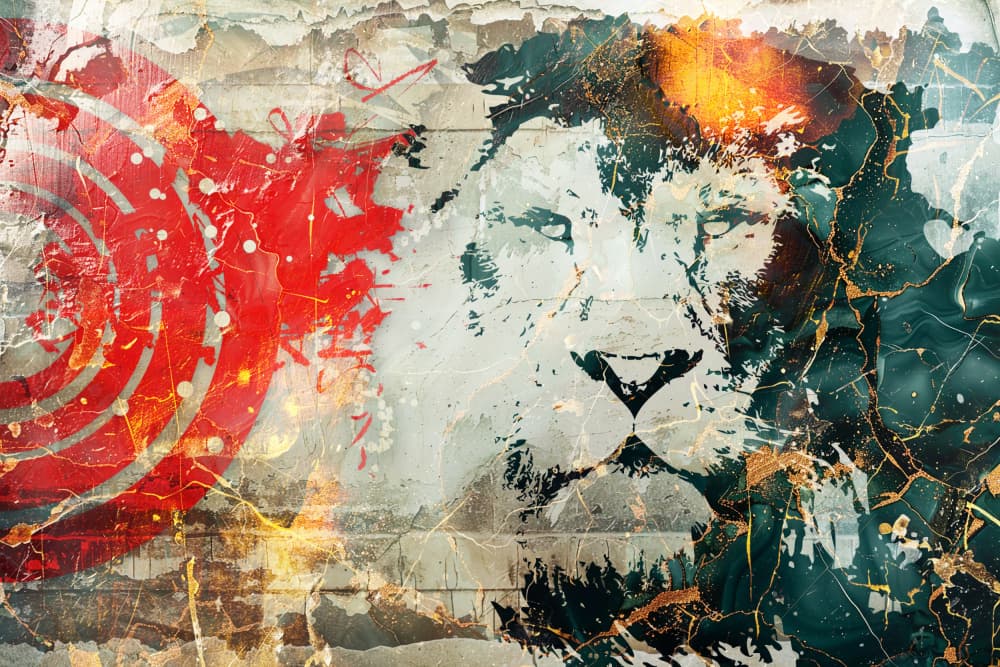 Urban Lion Target by Rafal Kulik — canvas wall art