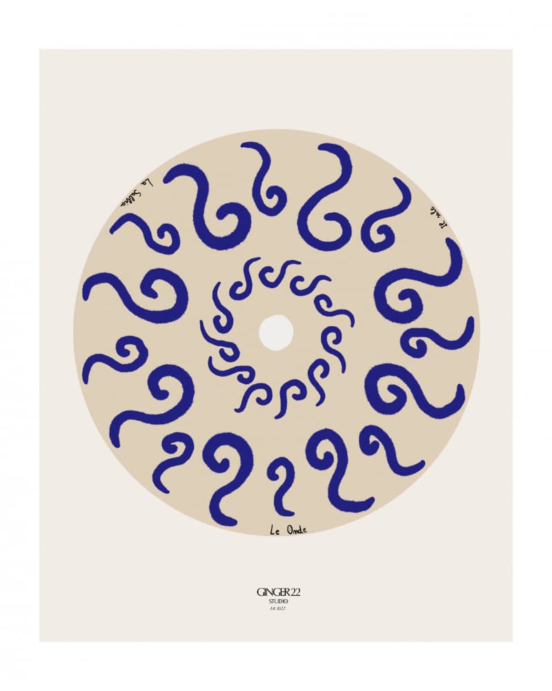 Oceanic Wave Circle by Giulia Mora — canvas wall art