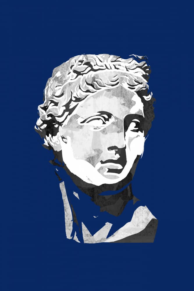 Serene Classical Bust by cartissi — canvas wall art