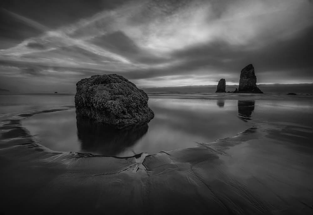 Dramatic Coastal Rocks by Leechee Z — canvas wall art