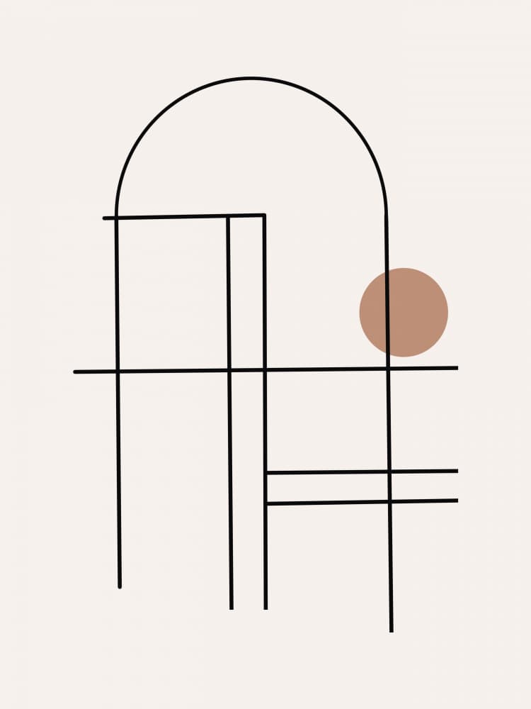 Geometric Arch Study by Little Dean — canvas wall art