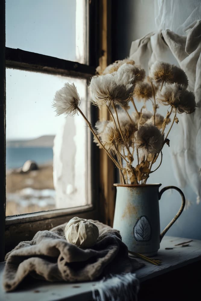 Rustic Window Scene by Treechild — canvas wall art