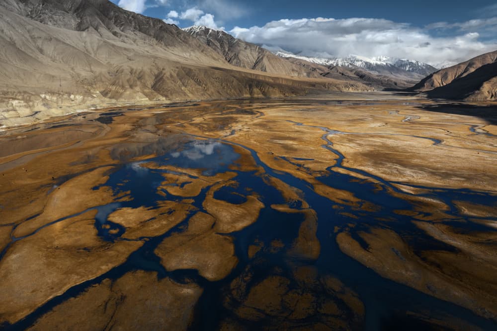 Braided River Valley by UU — canvas wall art
