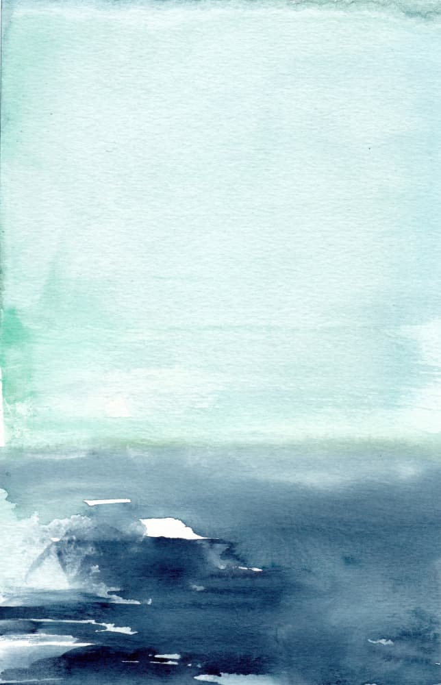 Misty Blue Horizon by Christine Lindstrom — canvas wall art
