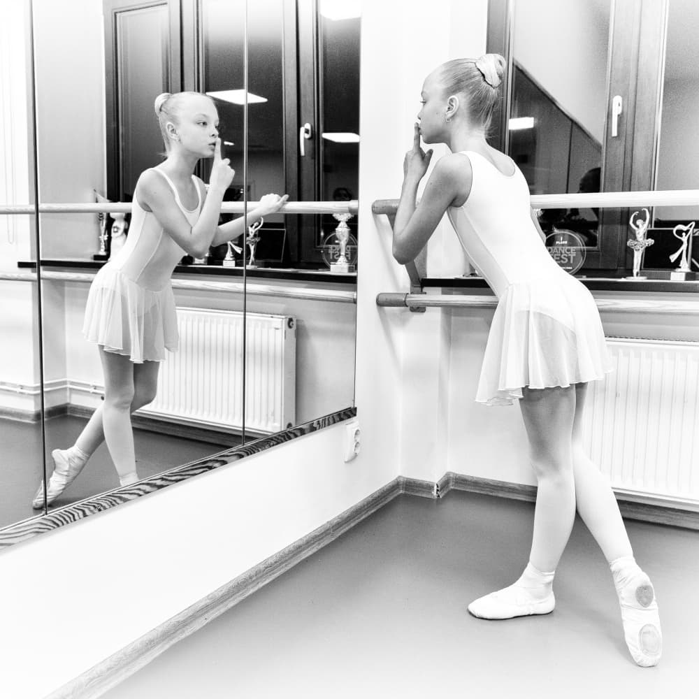 Quiet Ballerina Reflection by Normunds Kaprano — canvas wall art
